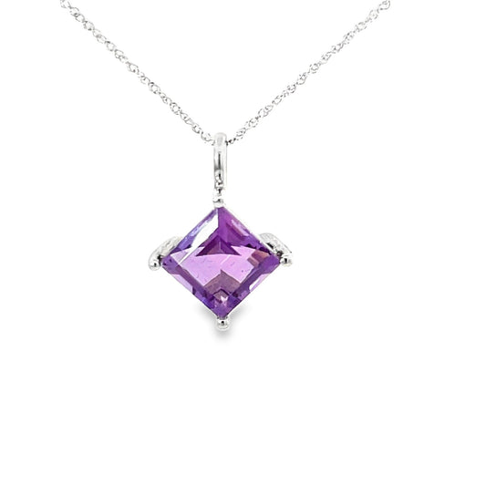 Anhänger mit Amethyst in Weißgold 585 - JUWEL1