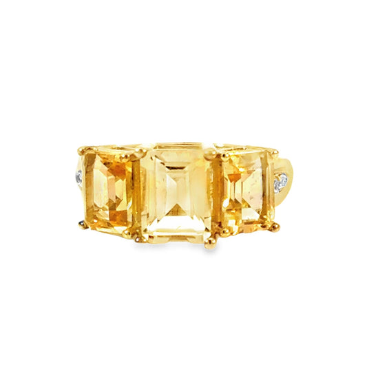 Ring Harry Ivens mit Citrine und Zirkonias in Silber 925 - JUWEL1