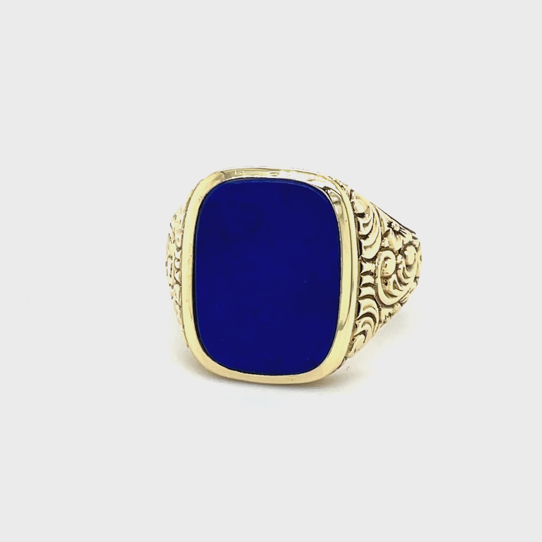 Lapis lazuli hot sale gold ring