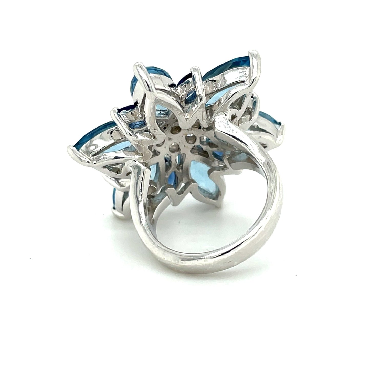 Floraler Ring Blue in Silber 925 - JUWEL1