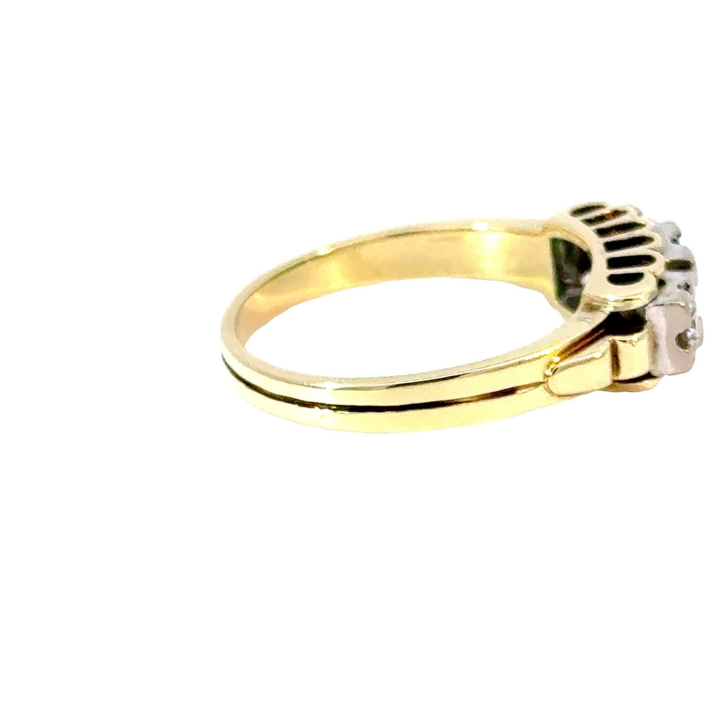 Ring mit 1 Smaragd & 2 Brillanten mind. 4,5g in Gold 585 - JUWEL1