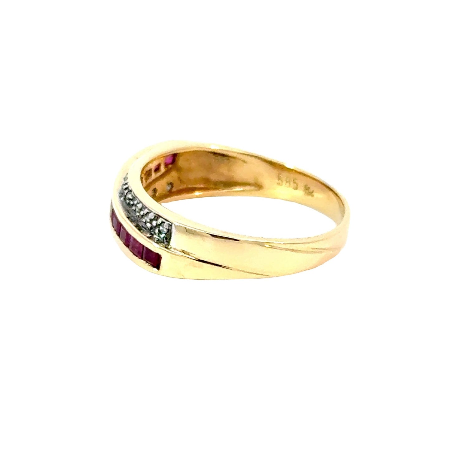 Ring mit 11 Rubine & 8 Diamanten mind. 3,0g in Gold 585 - JUWEL1