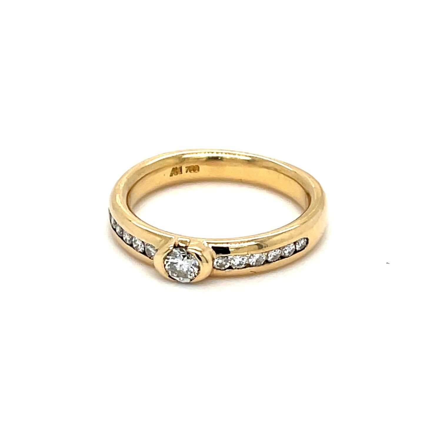 Ring mit 13 Brillanten zus. ca. 0,22 ct Gold 750 - JUWEL1